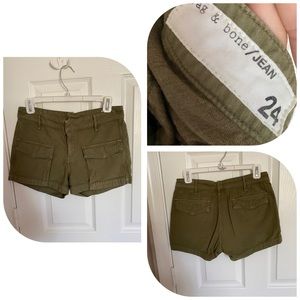 Rag & Bone olive cargo shorts